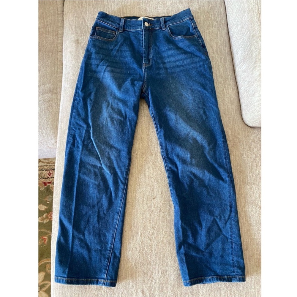 Women’s Simple Retro 29 High Waisted Blue Jeans